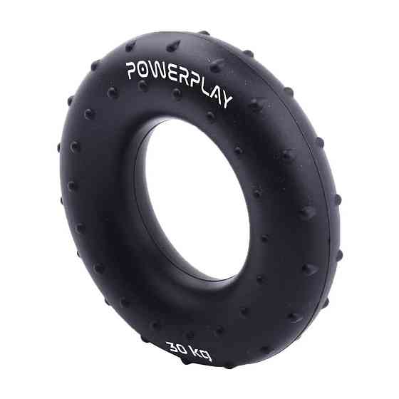 Эспандер кистевой силиконовый PowerPlay PP-4338 Hand Grip Hard 30 кг. Черный Киев