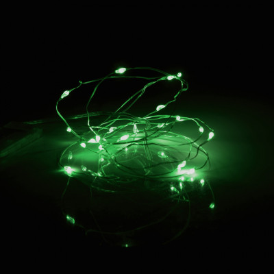 Гірлянда YES! Fun Нитка на мідному дроті 20 LED Зелена 2 м Статична На батарейках (975026) Вінниця - фото 3