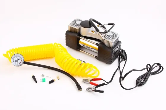 Компрессор 300Вт/150psi/90л Elegant на зажимах 2-цил., шланг 7.5м, манометр на шланге Винница