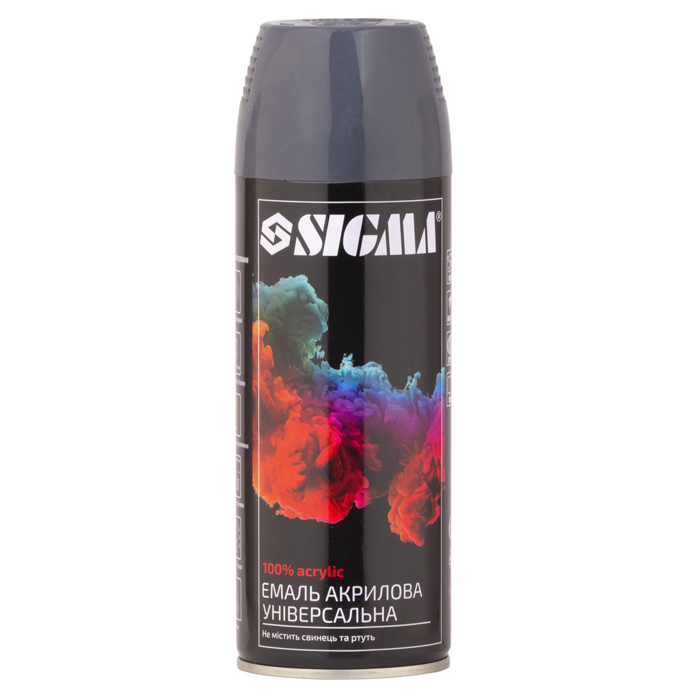 Эмаль аэрозольная акриловая 400мл RAL 8019 серо-коричневый глянец SIGMA (2736731) Киев - изображение 1