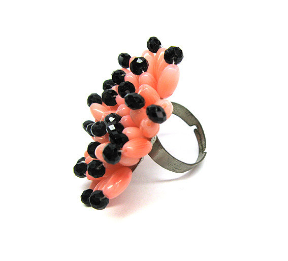 Кільце жіноче з коралом Квітка Київ - фото 2