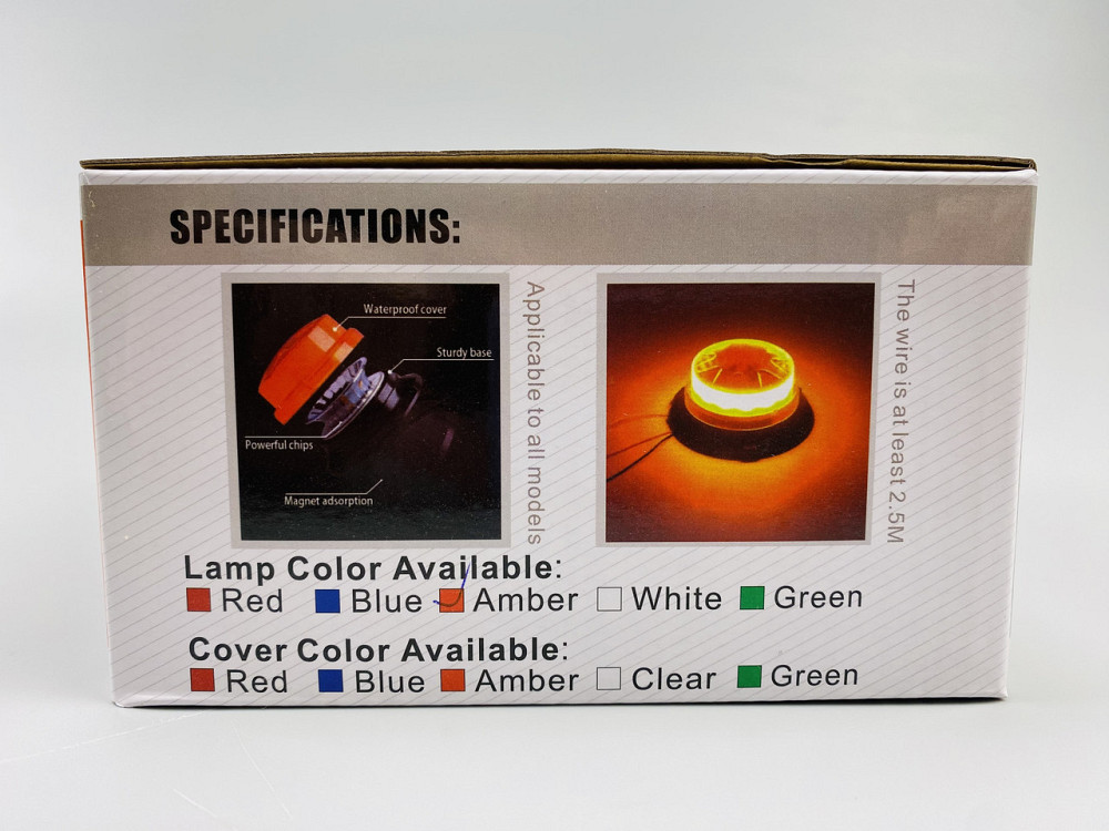 Миготливий проблисковий маячок світлодіодний, аварійний сигнальний вогонь обертовий, магнітний сигнальний маяк Мукачево - фото 10