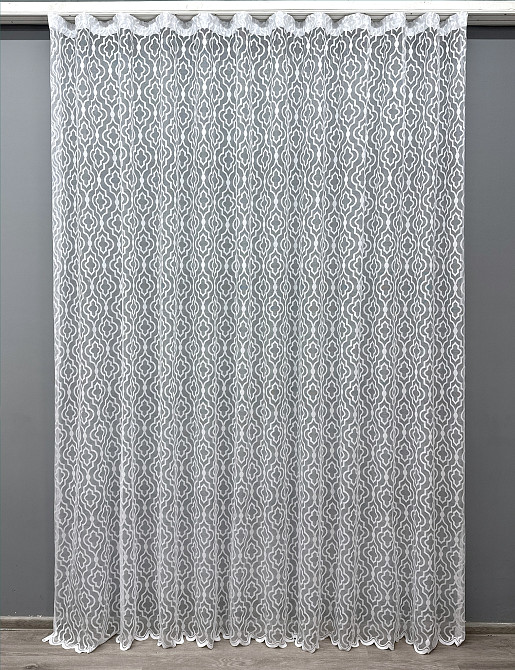 Тюль жаккард, цвет белый 1609т Киев - изображение 7