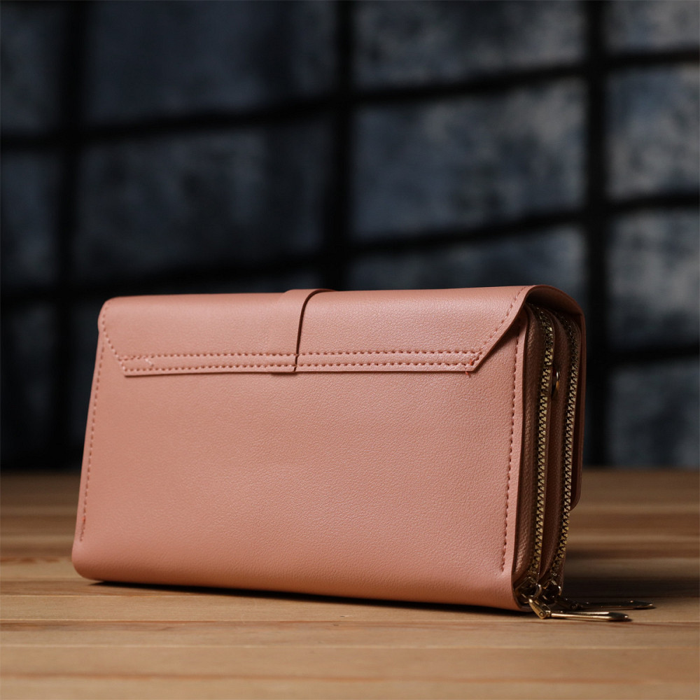 Жіночий клатч на плече з екошкіри Vintage sale_15144 Рожевий Київ - фото 8