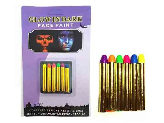 Аквагрім Glow in dark 6кол 8.5г WW00564ST ТМ STENSON Київ