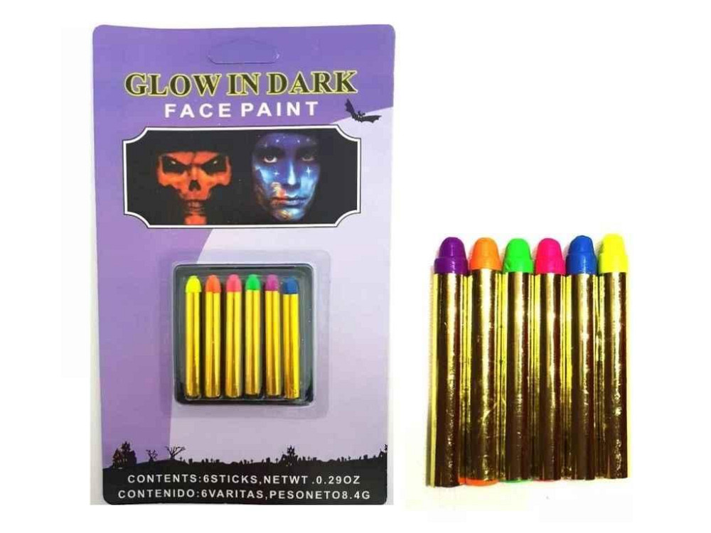 Аквагрим Glow in dark 6кол 8.5г WW00564ST ТМ STENSON Киев - изображение 1
