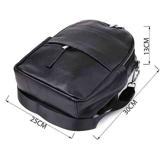 Надійний жіночий рюкзак з натуральної шкіри Vintage 23060 Чорний Київ