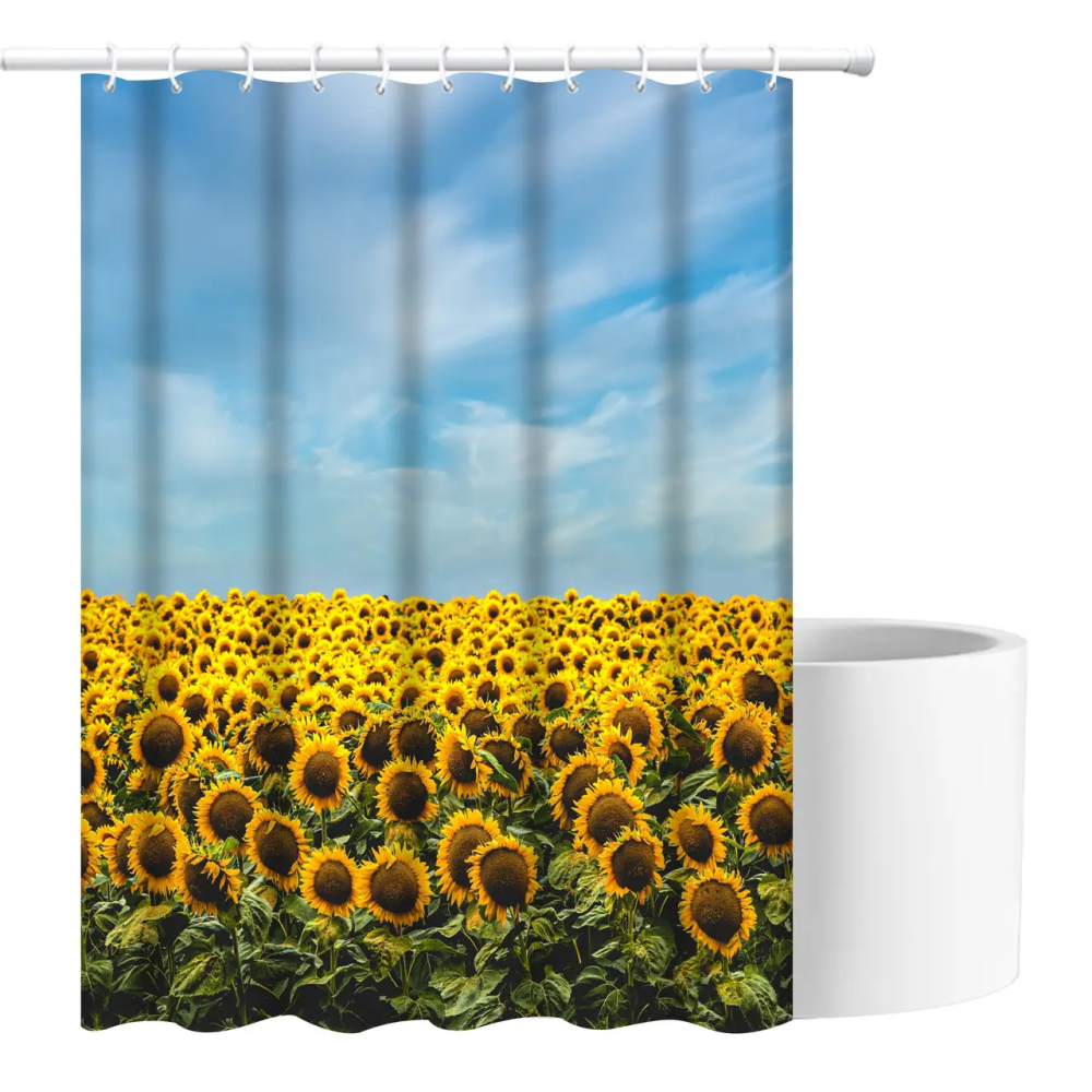 Шторка для ванны из полиэстера водонепроницаемая Bathlux 180x180 см с кольцами, занавеска для ванной комнаты Каменец-Подольский - изображение 4