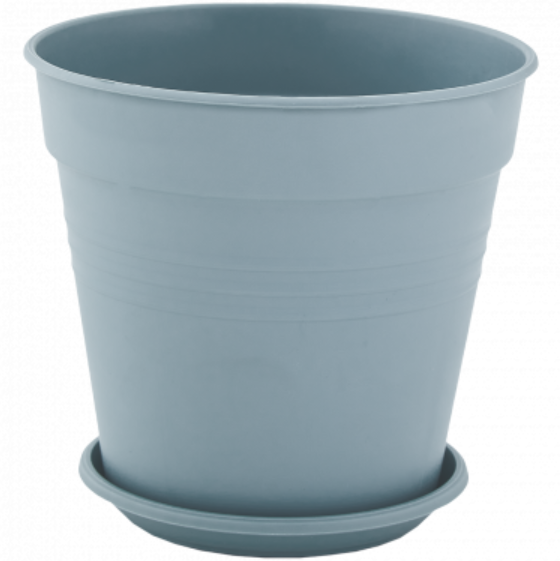 Вазон Глорія з підставкою 14,5*14см сизо-блакитний Алеана Житомир - фото 1