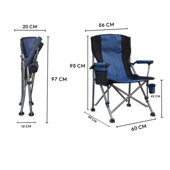 Раскладное кресло Lesko S4577 98*56*58 см туристическое Коломыя