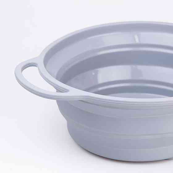 TS Kitchen Друшляк 2.6 л силіконовий складаний з ручками 2.6 л Сірий HP34544G Киев