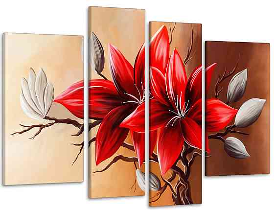 Модульная картина Абстракция Цветы Art-109_4 115x170 см Киев