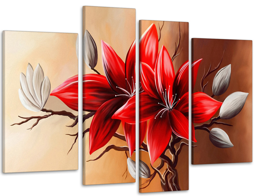 Модульная картина Абстракция Цветы Art-109_4 115x170 см Киев - изображение 1