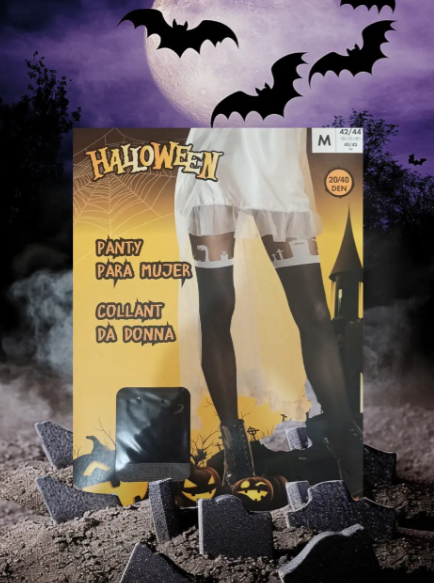 Колготки на Хэллоуин Кладбище 20-40 den черно-белый М Киев - изображение 3