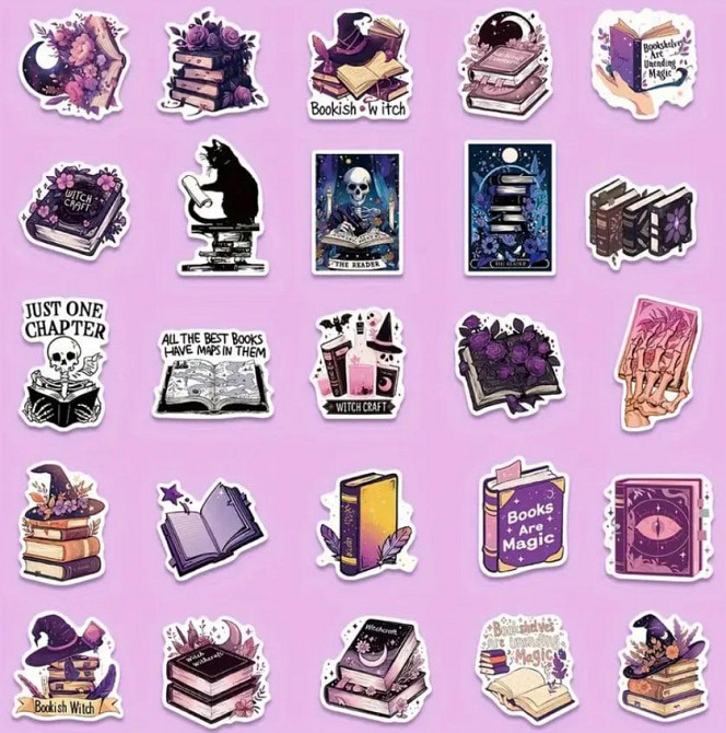 50 шт. готических наклеек из винила для скрапбукинга, мистические наклейки, стикеры в готическом сти Киев - изображение 6