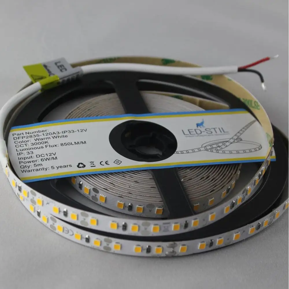 LED-STIL LED стрічка LED-STIL 3000K, 6 W, 2835, 120 шт, IP33, 12V, 850LM Київ - фото 4