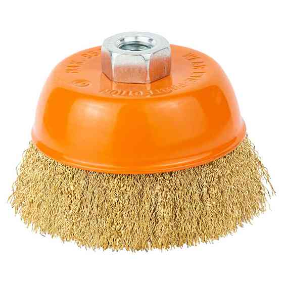 Grad Щетка проволочная чашеобразная Ø100мм М14×2мм (латунированная) GRAD (9033105) Коломия