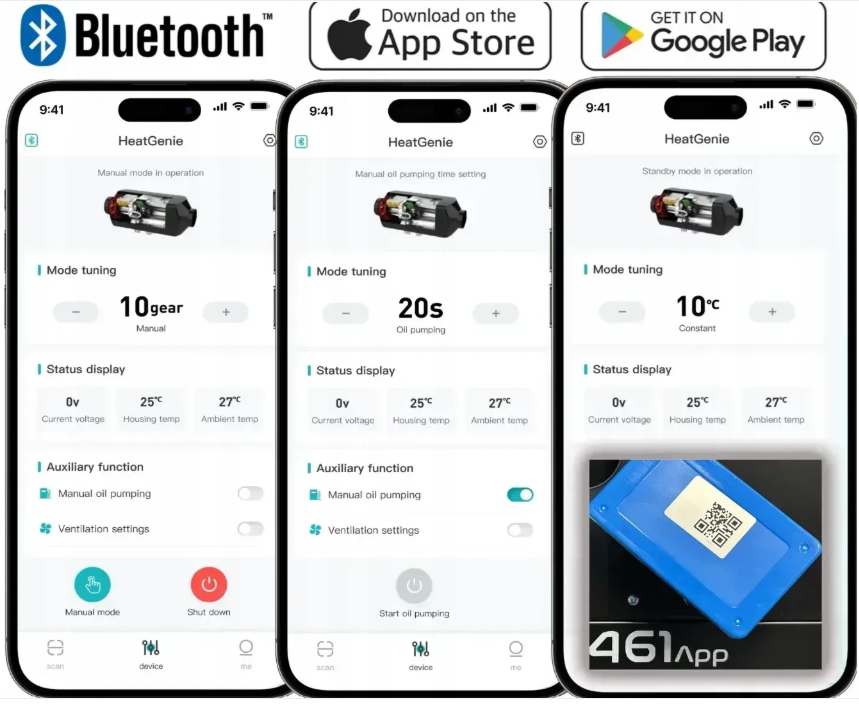 Дизельний автономний обігрівач 9 кВт TOOLME TM188 (230V/12V/24V) керування Bluetooth (Android / iOS) + пульт ДК Київ - фото 6