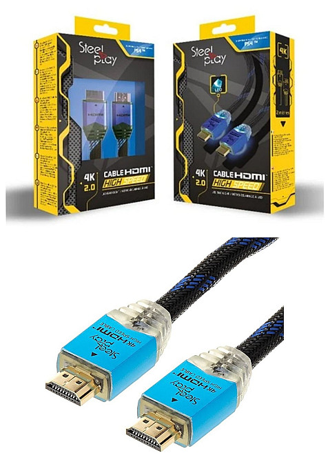 Кабель SteelPlay HDMI - HDMI 2.0 4K LED HS Xbox One / 360 Луцк - изображение 1