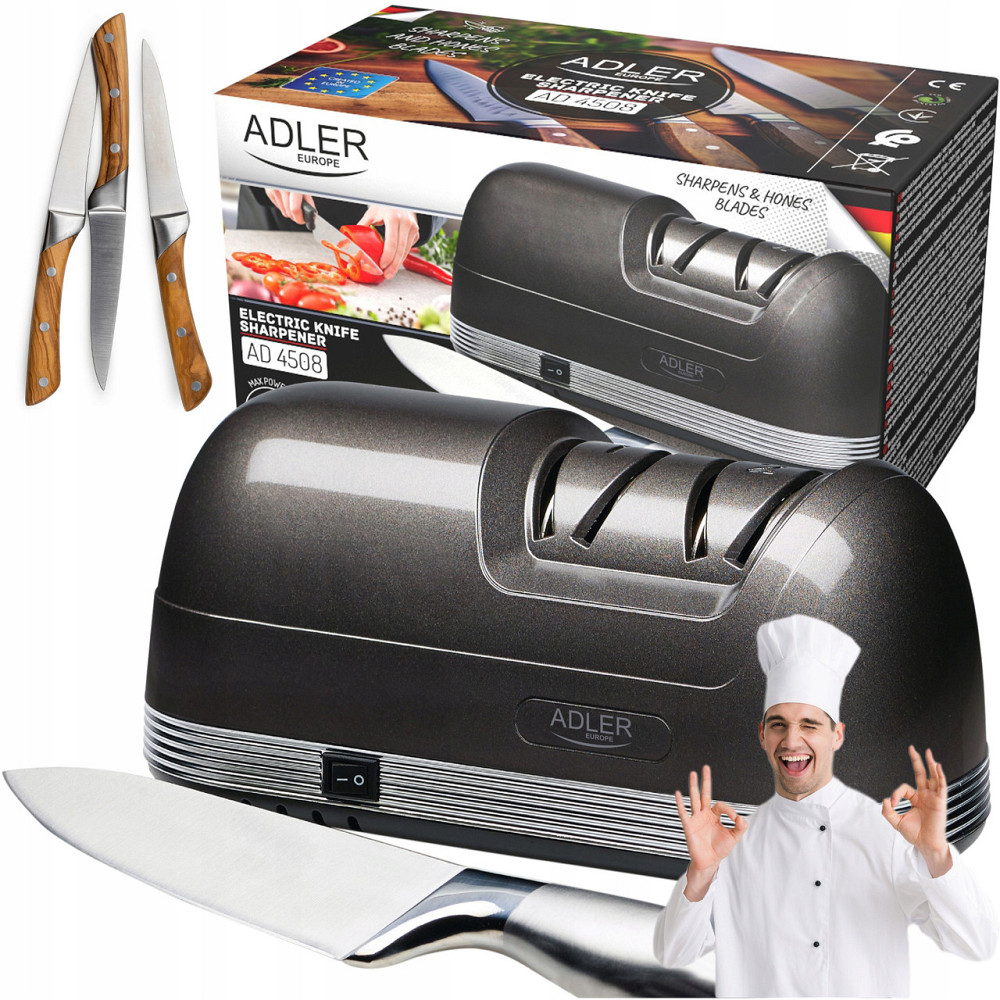 Электрическая точилка для ножей 2-ступенчатая система Adler AD (4508) 60 Вт Нововолынск - изображение 1