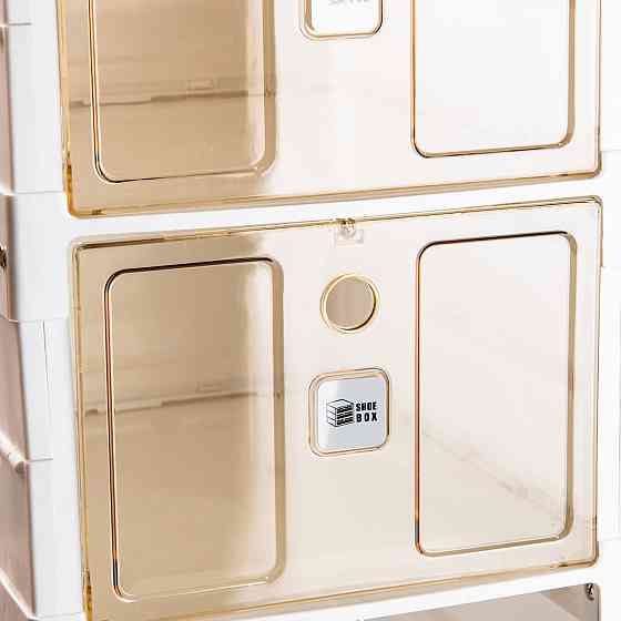 Happy Life Шафа для взуття портативна пластикова 33 х 26х 100 см на 6полиць Біла Коломыя