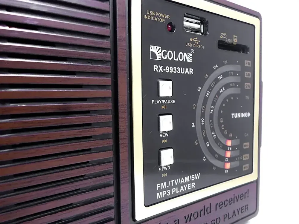 Радіоприймач Golon RX-9933UAR Від мережі 220 V або батарей UM-1 1.5 В Одеса - фото 3