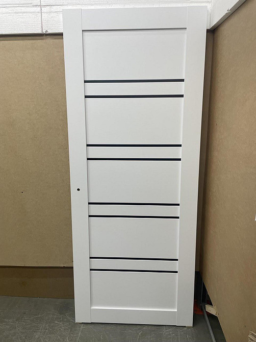 Двері екокошпон, Полотно, серія TETRA, Модель Т-01 (сатин) Колір: Альпійський білий (НОВИНКА) Київ - фото 2