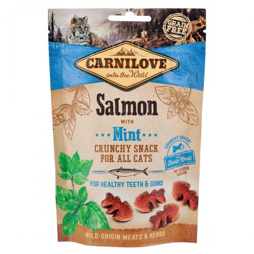 Ласощі Carnilove Cat Crunchy Snack Salmon with Mint для котів для здоров я зубів і ясен з лососем та м ятою 50 г Київ - фото 1
