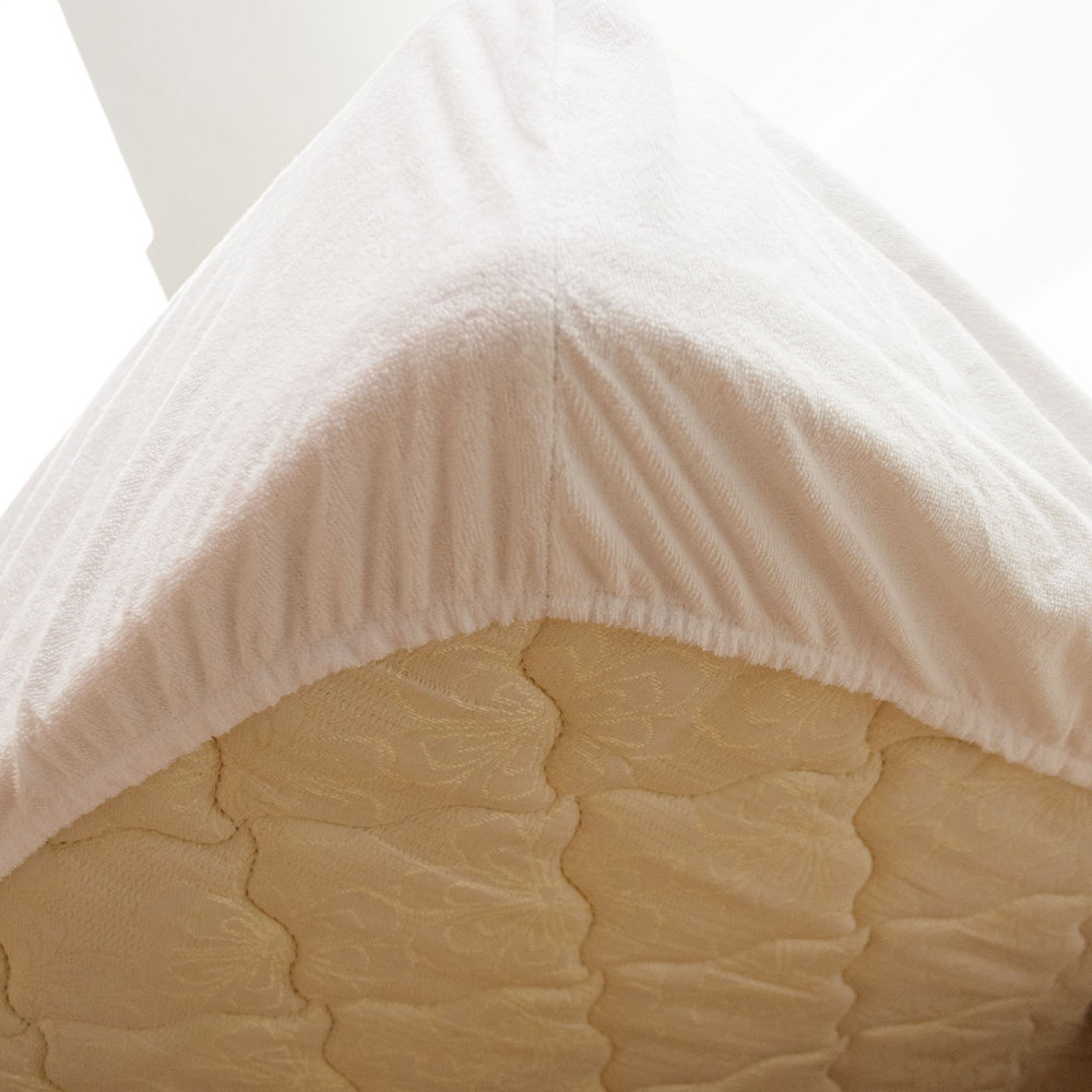 Наматрасник махровый непромокаемый двухспальный Aqua Stop 100% хлопок 160х200х25см (Белый) Сумы - изображение 2