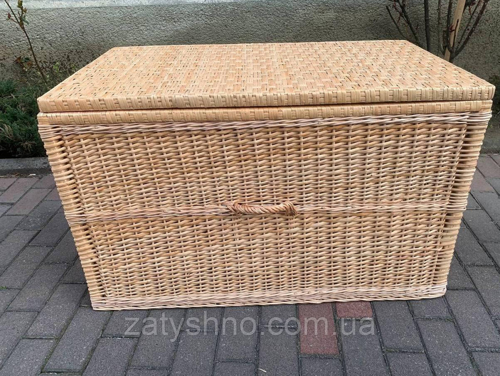 Ящик с крышкой из лозы большой Киев - изображение 2