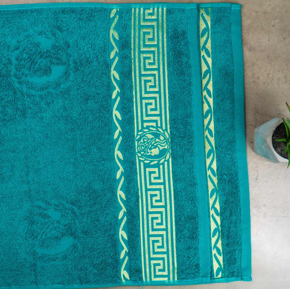 Махровий рушник універсальний GM Textile 50х90см Caesar 450г/м2 (Бірюзовий) Суми - фото 3