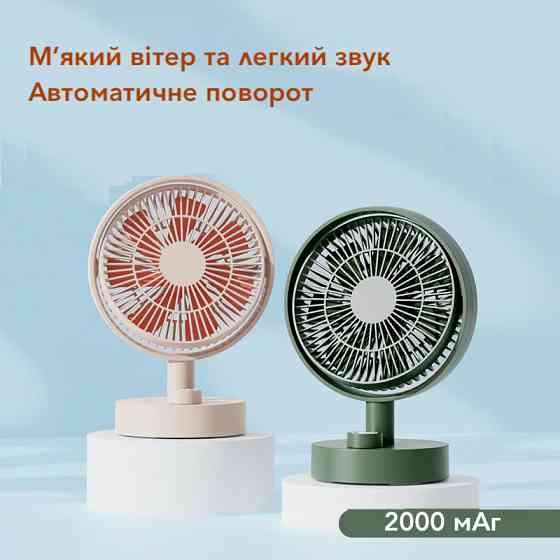 Настольный вентилятор Xiaomi Sothing Plume Desktop Fan S1 аккамуляторный (DSHJ-S-2102) Киев
