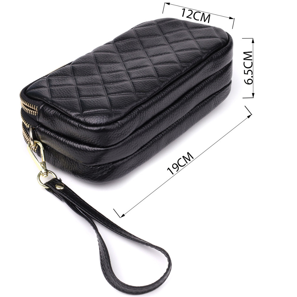 Сумка з натуральної шкіри з трьома відділеннями для жінок Vintage 22890 Чорний Київ - фото 4