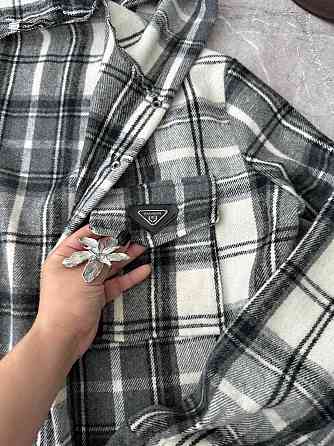 Жіноча повсякденна сорочка в клітинку з капюшоном турецький кашемір Сірий, 42/46 Одеса