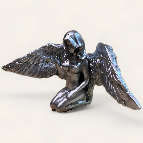Статуэтка Ангел. Фигурка для интерьера Обнаженный ангел 20х10 см. Декор Ангел серебряный Киев