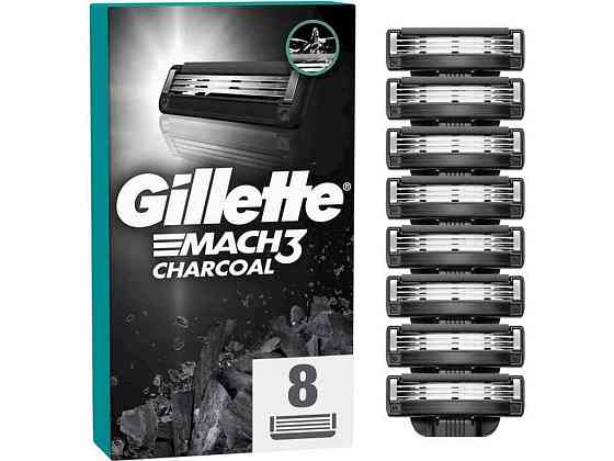 Змінні картриджі 8шт для гоління (леза) чоловічі Mach3 Charcoal ТМ GILLETTE Київ