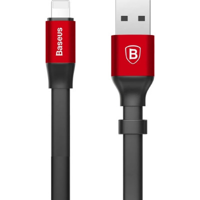 Дата кабель USB 2.0 AM to Lightning 0.23m 2A black/red Baseus (CALMBJ-B91) Винница - изображение 2