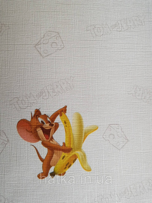 Шпалери вінілові на флізеліні AdaWall Ada Kids метрові дитячі Том і Джеррі сюжети написи на білому Київ - фото 4