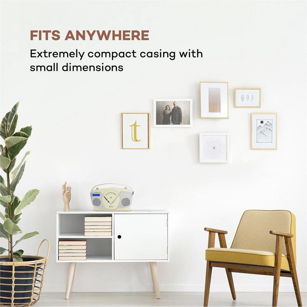 Проигрыватель в стиле ретро Auna RCD-70 DAB радио FM DAB+ CD плеер USB Bluetooth крем Германия Днепр - изображение 8