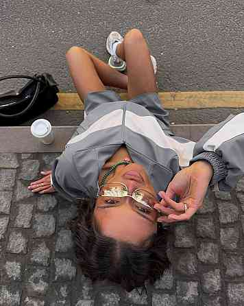 Женский стильный повседневный костюм плащевка Эмми + подклад спорт Серый, 42/44 Одесса