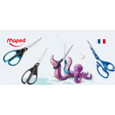 Ножиці Maped ESSENTIALS SOFT 170мм, чорний із синім (MP.468210) Вінниця - фото 3