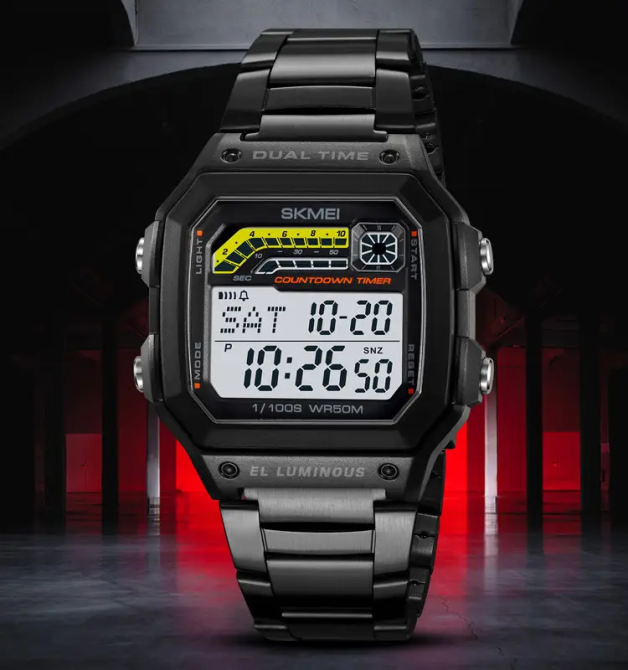 Годинник чоловічий наручний металевий Skmei 2307 (Чорний) Київ - фото 3