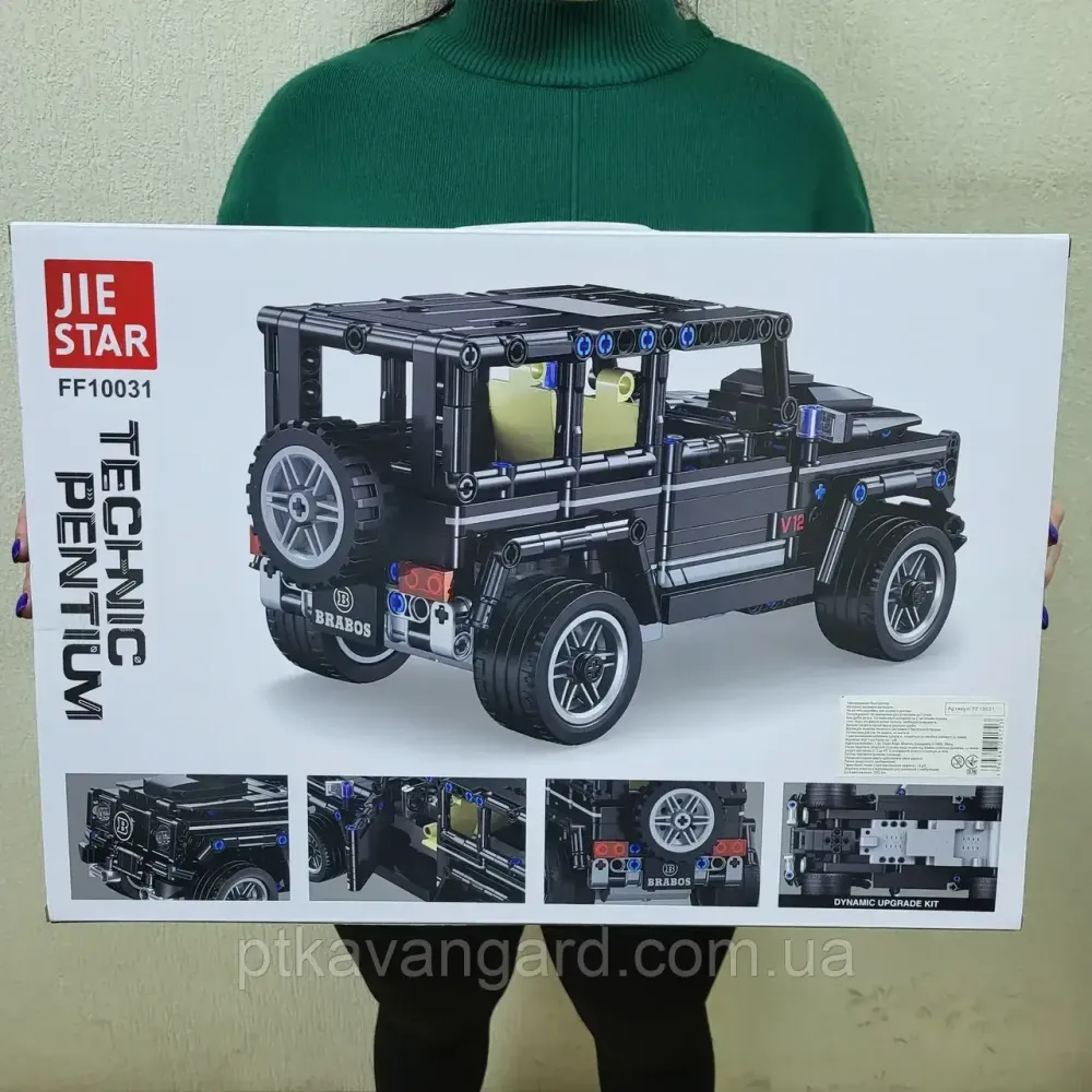 Конструктор машинка на радіокеруванні Гелінтваген Брабус Гелік 524 деталі Technic з пультом чорний FF 10031 Хмельницький - фото 2