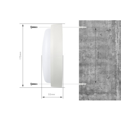 Світильник Delux WC-2 17 Вт 5000K IP54 з датчиком руху (90021165) Вінниця - фото 3