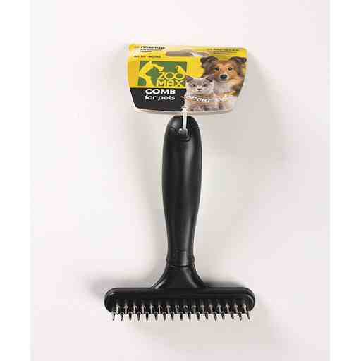 Расческа грабли для собак и кошек двухрядная пластмассовая ручка MIX MG 9611 Винница