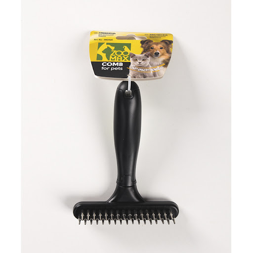 Расческа грабли для собак и кошек двухрядная пластмассовая ручка MIX MG 9611 Винница - изображение 1