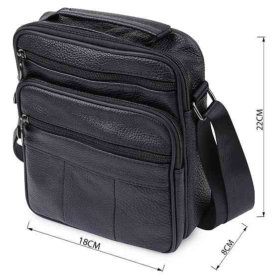 Кожаная мужская сумка Vintage 20466 Черный Киев