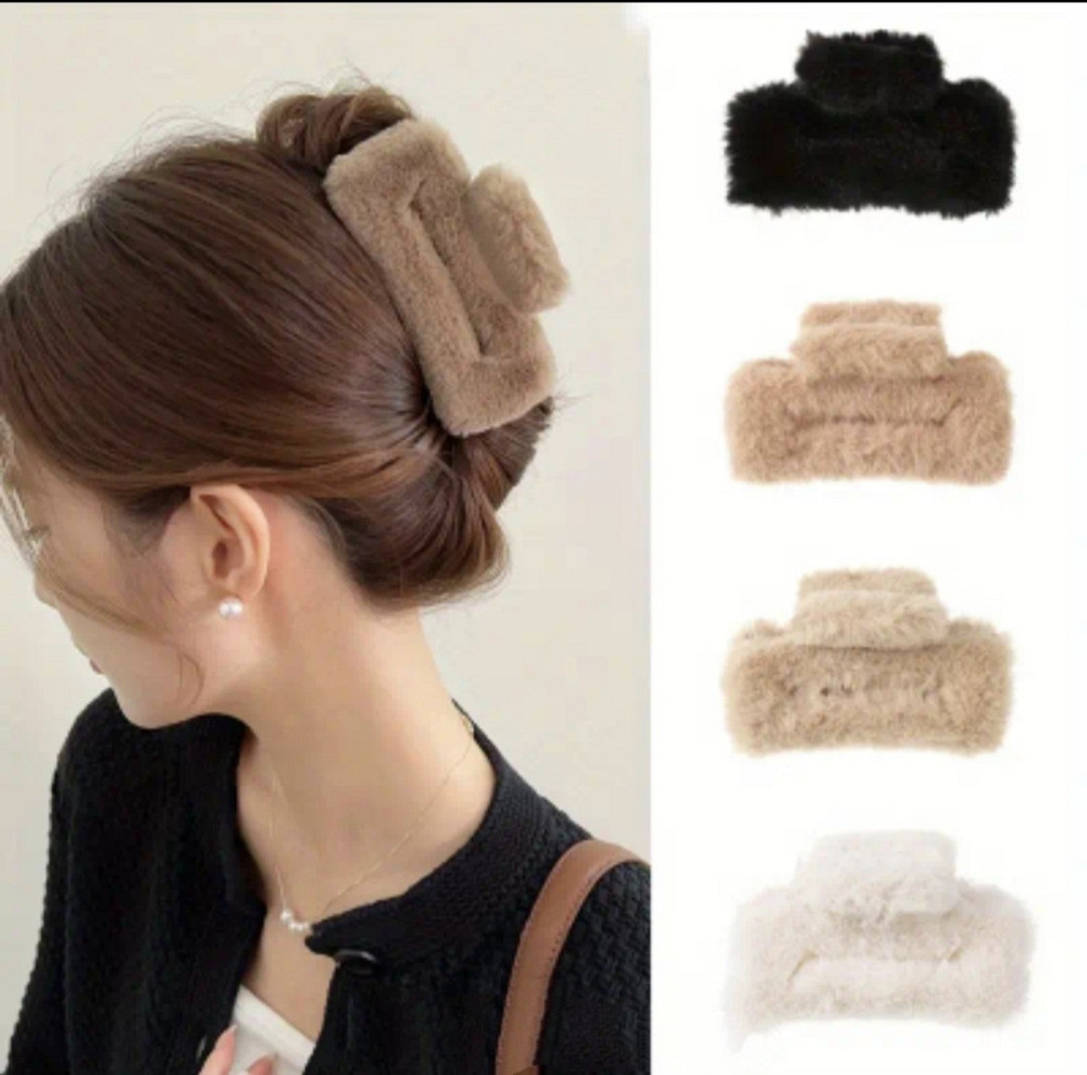 Шпилька крабік із хутра 9х5 см Чорний Смела - изображение 4