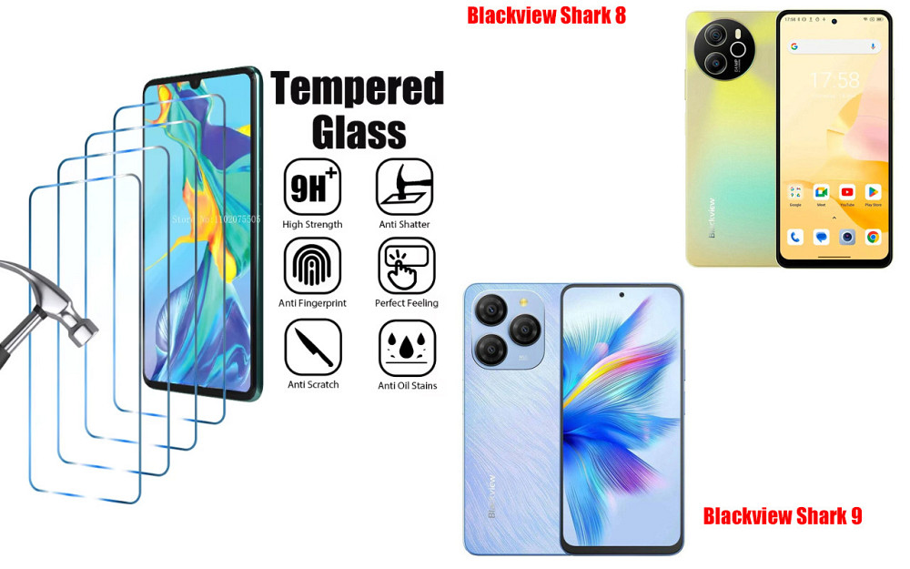 Захисне скло ArmorGlass для Blackview Shark 8, Shark 9 – стійке до подряпин та ударів Київ - фото 1