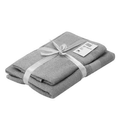 Рушник Ardesto набір махрових Essence 50х90 см, 70х140 см, 2шт, 100% бавовна, сірий (ART2358GR) Вінниця